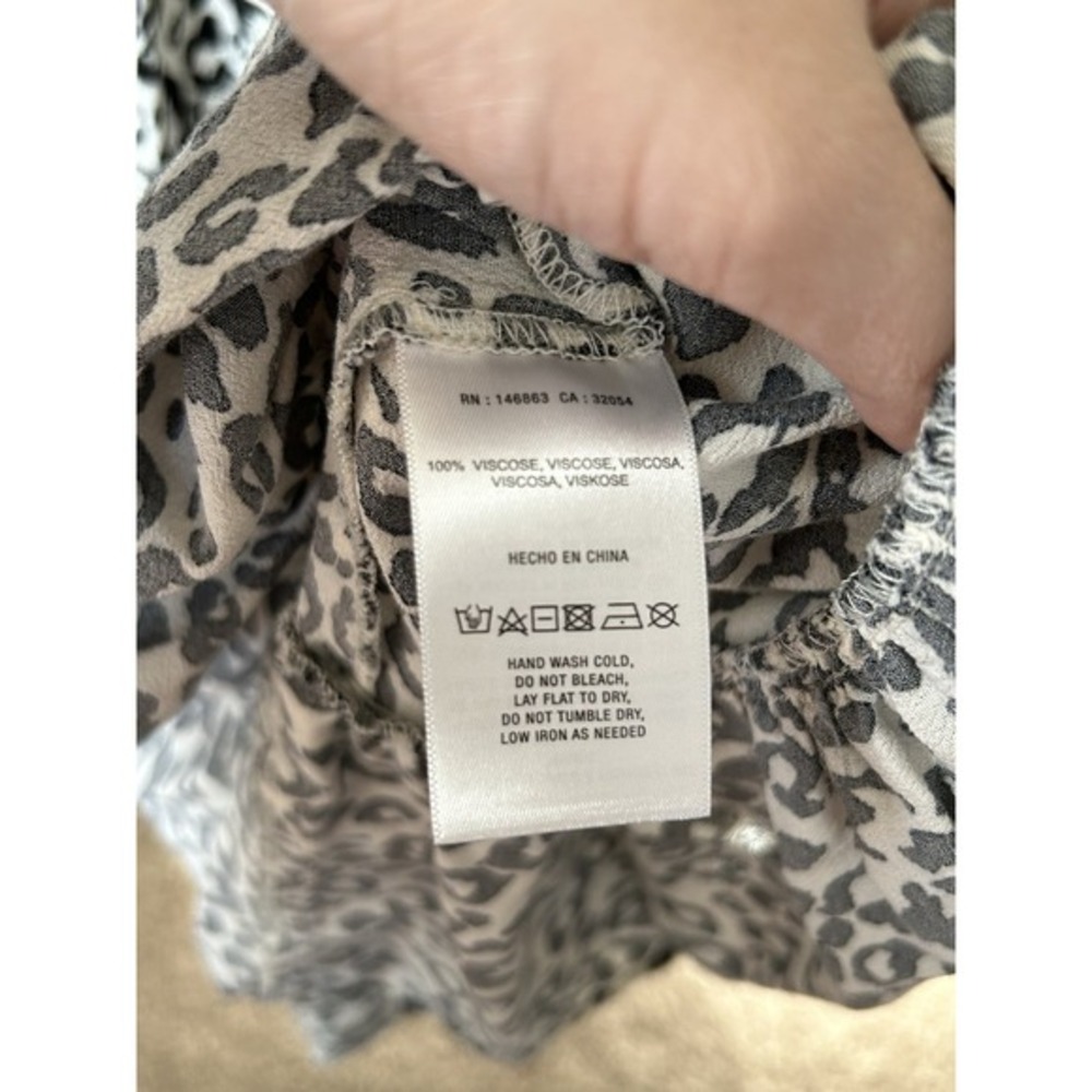 Anthropologie Mare Mare White LYNDA Leopard Print Maxi Dress Medium - Picture 10 of 11